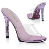 Mules Lavanda 11,5 cm GALA-01DMM mules con tacn alto strass