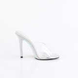 Mules Plata 11,5 cm GALA-01DM mules con tacn alto strass