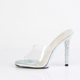 Mules Plata 11,5 cm GALA-01DML mules con tacn alto strass