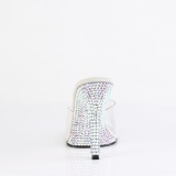 Mules Plata 11,5 cm GALA-01DML mules con tacn alto strass