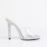 Mules Plata 11,5 cm GALA-01DML mules con tacn alto strass