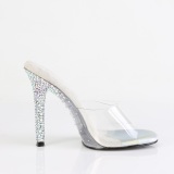 Mules Plata 11,5 cm GALA-01DSP mules con tacn alto strass