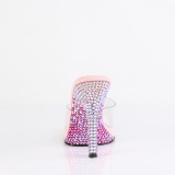 Mules Rosa 11,5 cm GALA-01DMM mules con tacn alto strass