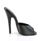 Mules negros 15 cm DOMINA-101 mules con tacn alto fetiche