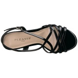 Negro 13 cm Pleaser AMUSE-13 sandalias de tacn alto