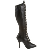 Negro 13 cm SEDUCE-2024 Botas de Cordones Mujer