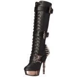 Negro 14 cm MUERTO-2028 Cromo Plataforma Botas Media