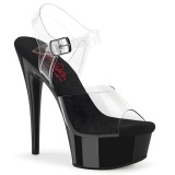 Negro 15 cm EXCITE-608 Zapatos con tacones pole dance