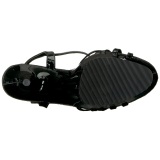 Negro 15 cm Pleaser DELIGHT-613 Sandalias de tacn