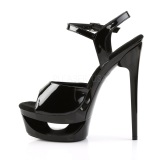 Negro 16,5 cm ECLIPSE-609 Stilettos Tacn de Aguja