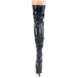 Negro 18 cm ADORE-3000HWR Holograma botas altas overknee plataforma