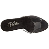 Negro 18 cm ADORE-701LG brillo plataforma pantuflas tacn alto tacn mujer