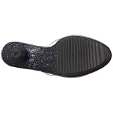 Negro 18 cm ADORE-701LG brillo plataforma pantuflas tacn alto tacn mujer