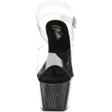 Negro 18 cm ADORE-708SRS Sandalias Mujer Plataforma Strass