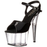 Negro 18 cm ADORE-709 Acrilico Plataforma Tacones de Aguja