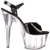 Negro 18 cm ADORE-709 Acrilico Plataforma Tacones de Aguja