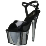 Negro 18 cm ADORE-709 Cromo Plataforma Tacn Alto