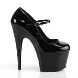 Negro 18 cm ADORE-787 Mary Jane Zapatos de Saln