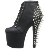 Negro 18 cm FEARLESS-700-28 botines con suela plataforma de mujer