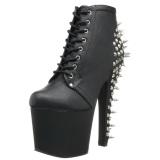 Negro 18 cm FEARLESS-700-28 botines con suela plataforma de mujer