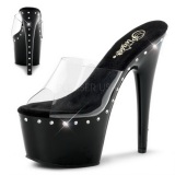 Negro 18 cm Pleaser ADORE-701LS Plataforma Mules