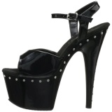 Negro 18 cm Pleaser ADORE-709LS Tacn Alto Plataforma