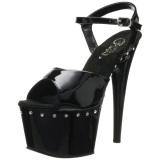 Negro 18 cm Pleaser ADORE-709LS Tacn Alto Plataforma