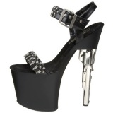 Negro 19 cm BONDGIRL-712 zapatos tacn forma de pistola