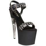 Negro 19 cm BONDGIRL-712 zapatos tacn forma de pistola