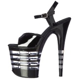 Negro 20 cm Pleaser FLAMINGO-809LN Tacn Alto Plataforma