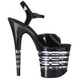 Negro 20 cm Pleaser FLAMINGO-809LN Tacn Alto Plataforma