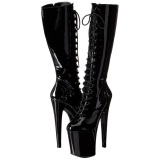 Negro 20 cm XTREME-2020 plataforma botas de mujer con cordones