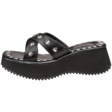 Negro 6,5 cm FLIP-05 Gticos Chanclas Mujer Plataforma