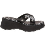 Negro 6,5 cm FLIP-05 Gticos Chanclas Mujer Plataforma