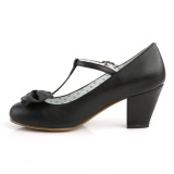 Negro 6,5 cm retro vintage WIGGLE-50 Pinup zapatos de saln tacn ancho