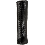 Negro 7 cm VICTORIAN-120 Botines de cordones de mujer