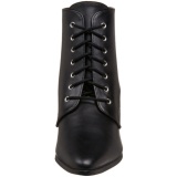 Negro 7 cm VICTORIAN-35 Botines de Cordones Altos Mujer