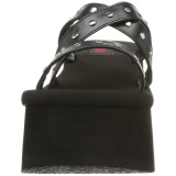 Negro 9 cm FUNN-19 Gticos Chanclas Mujer Plataforma