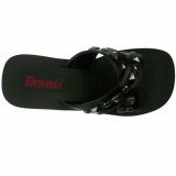 Negro 9 cm FUNN-29 Gticos Chanclas Mujer Plataforma