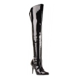 Negro Charol 10,5 cm VANITY-3010 over knee botas altas con tacn