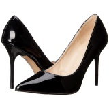 Negro Charol 10 cm CLASSIQUE-20 zapatos puntiagudos tacn de aguja