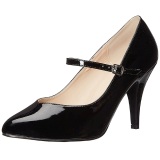 Negro Charol 10 cm DREAM-428 zapatos de saln tallas grandes