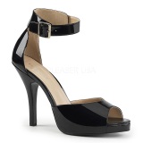 Negro Charol 12,5 cm EVE-02 sandalias tallas grandes