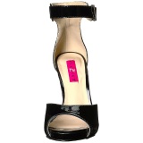 Negro Charol 12,5 cm EVE-02 sandalias tallas grandes