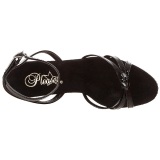 Negro Charol 12 cm FLAIR-436 Sandalias Femininas Planos