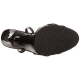 Negro Charol 12 cm FLAIR-436 Sandalias Femininas Planos