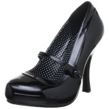 Negro Charol 12 cm retro vintage CUTIEPIE-02 zapatos mary jane con plataforma escondida