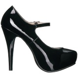 Negro Charol 13,5 cm CHLOE-02 zapatos de saln tallas grandes