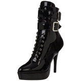 Negro Charol 13,5 cm INDULGE-1026 Botines de mujer para Hombres