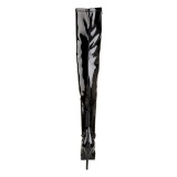 Negro Charol 13,5 cm INDULGE-3000 Botas Over Knee Plataforma